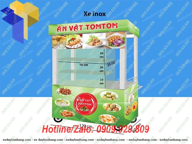 xe inox ban thuc an vat