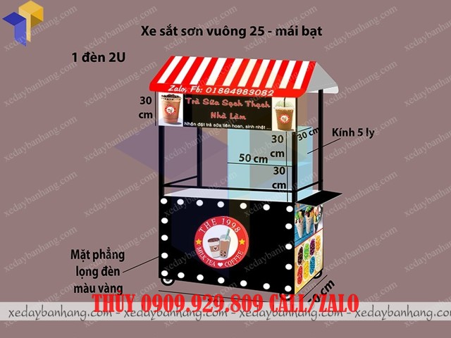 Xe sat vuong 25_long den-mai bat_1m_Mat truoc