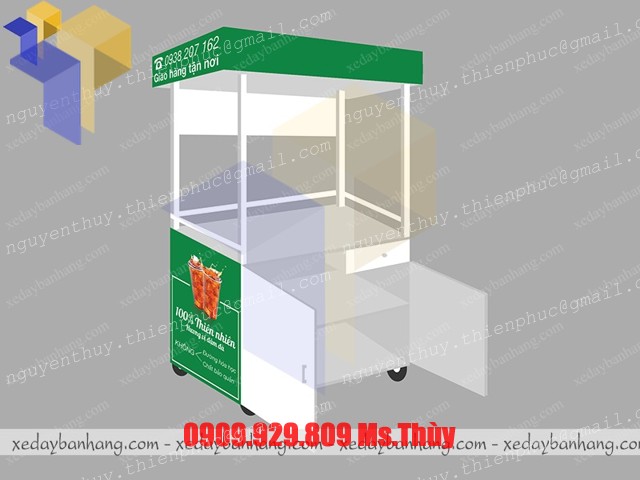 Xe sat vuong 25_ 1m_mau trang_mat sau