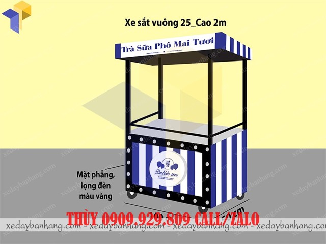 Xe sat vuong 25 - mau den 1m - Den LED_mat truoc