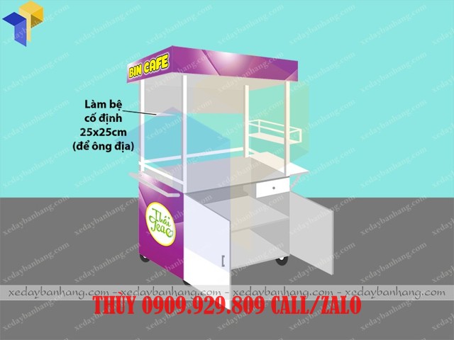 xe ban tra sua cafe via he